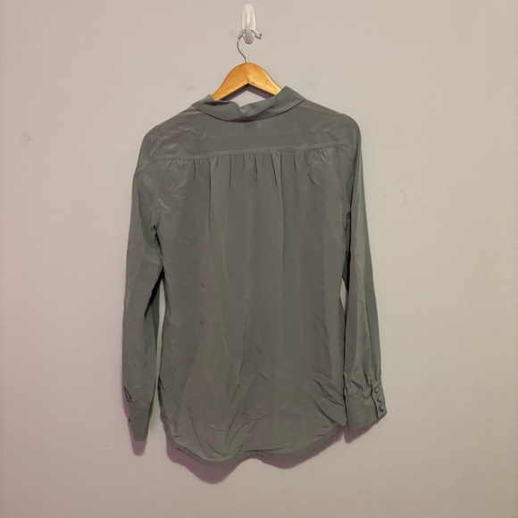 Wrap London 100% Silk Button Down Blouse Career Preppy Work Wear‎ Womens 6 - Picture 5 of 5
